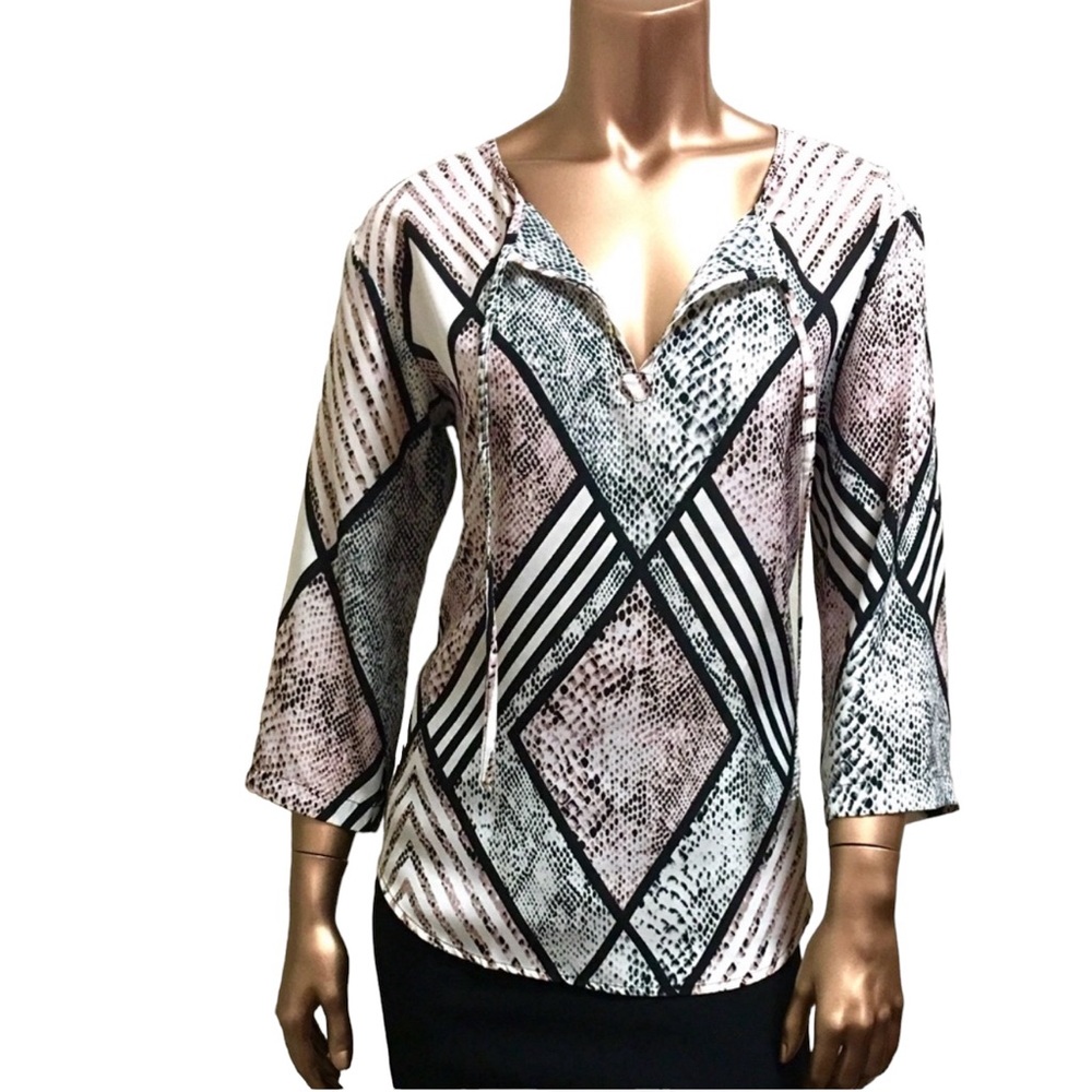 ✨Jack by BB Dakota✨Front Tie Printed Blouse